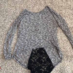 Gray knit tunic